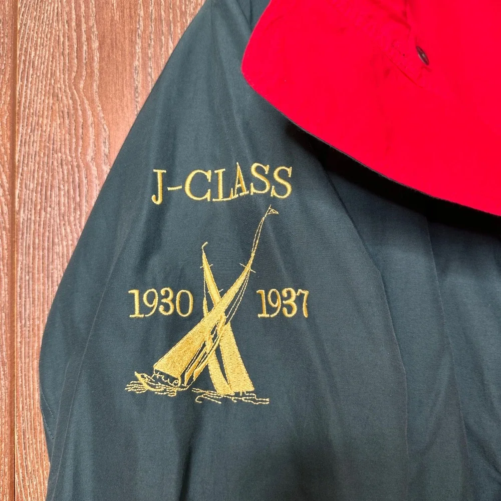 Vintage 90s Nautica Challenge J-Class Sailing Green Bomber Jacket Outdoor Heavy